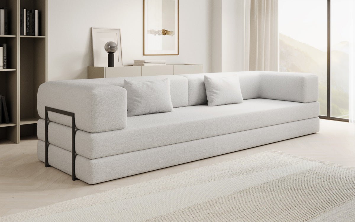 Designer Sofa Lazy 3-zits XXL in Bouclé