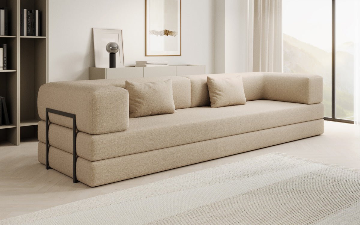 Designer Sofa Lazy 3-zits XXL in Bouclé