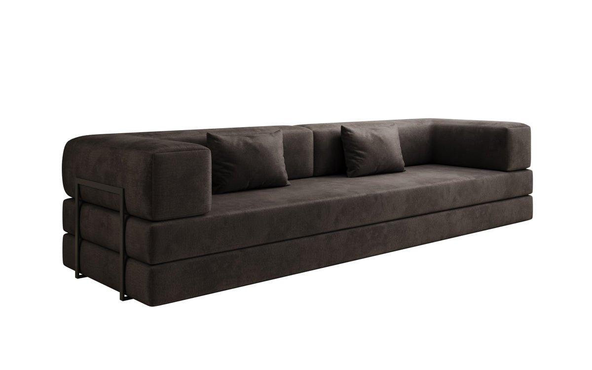 Designer Sofa Lazy 3-zits XXL in fluweel