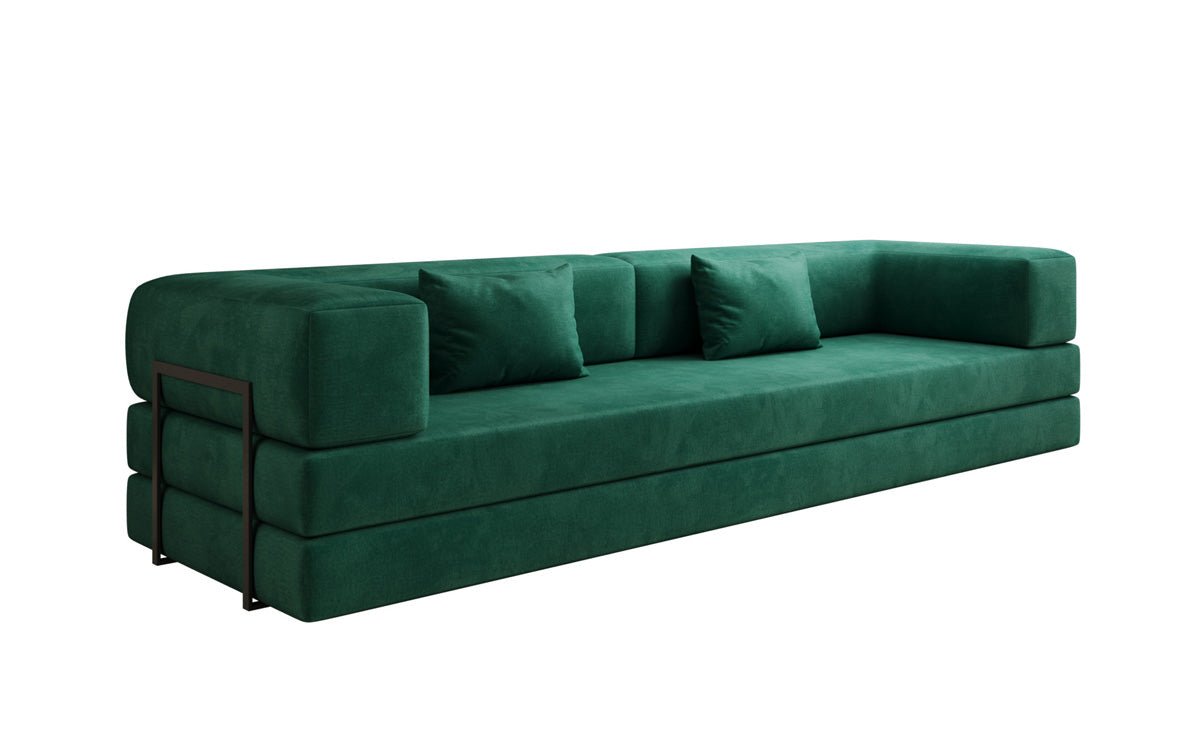 Designer Sofa Lazy 3-zits XXL in fluweel