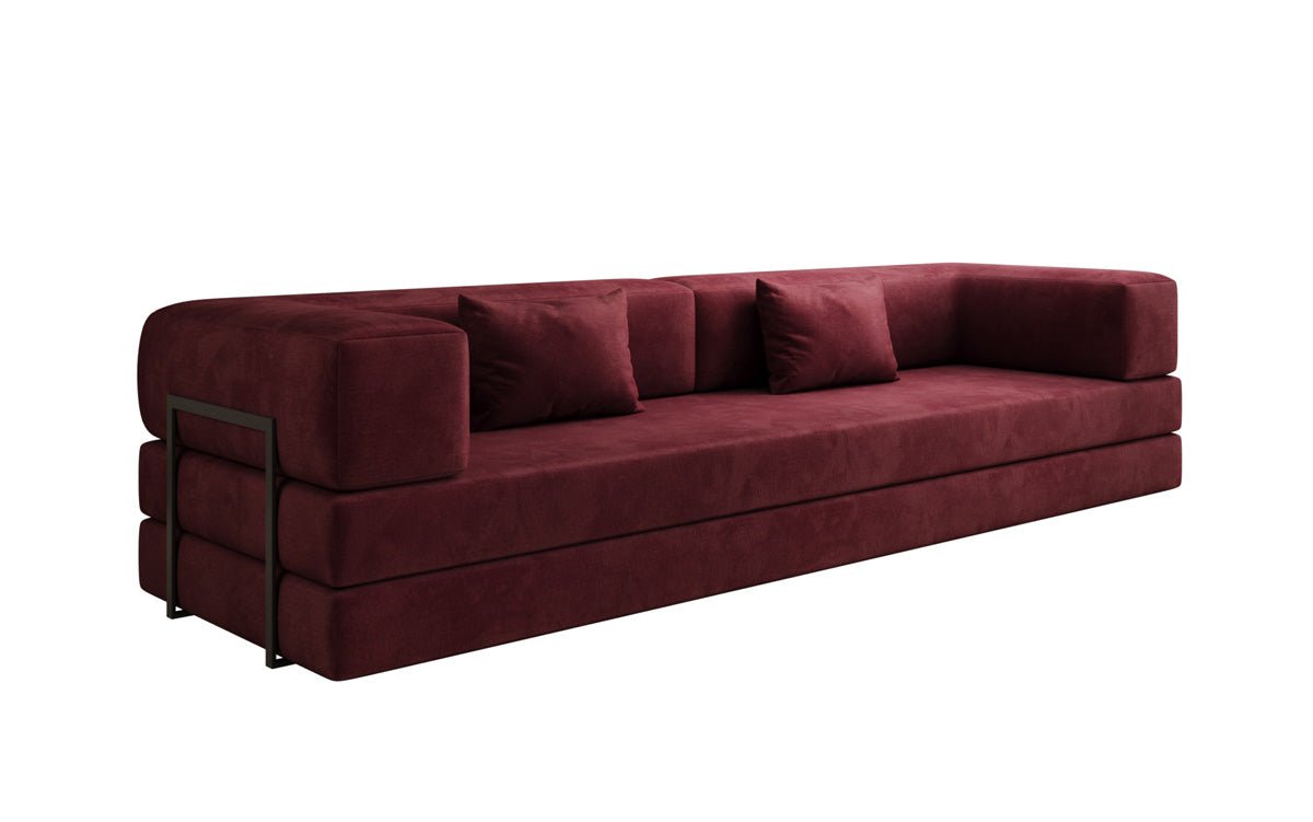 Designer Sofa Lazy 3-zits XXL in fluweel