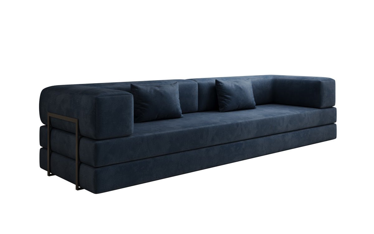 Designer Sofa Lazy 3-zits XXL in fluweel