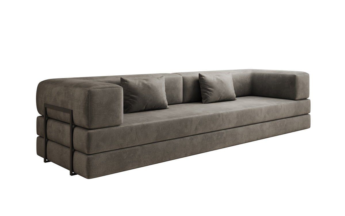 Designer Sofa Lazy 3-zits XXL in fluweel