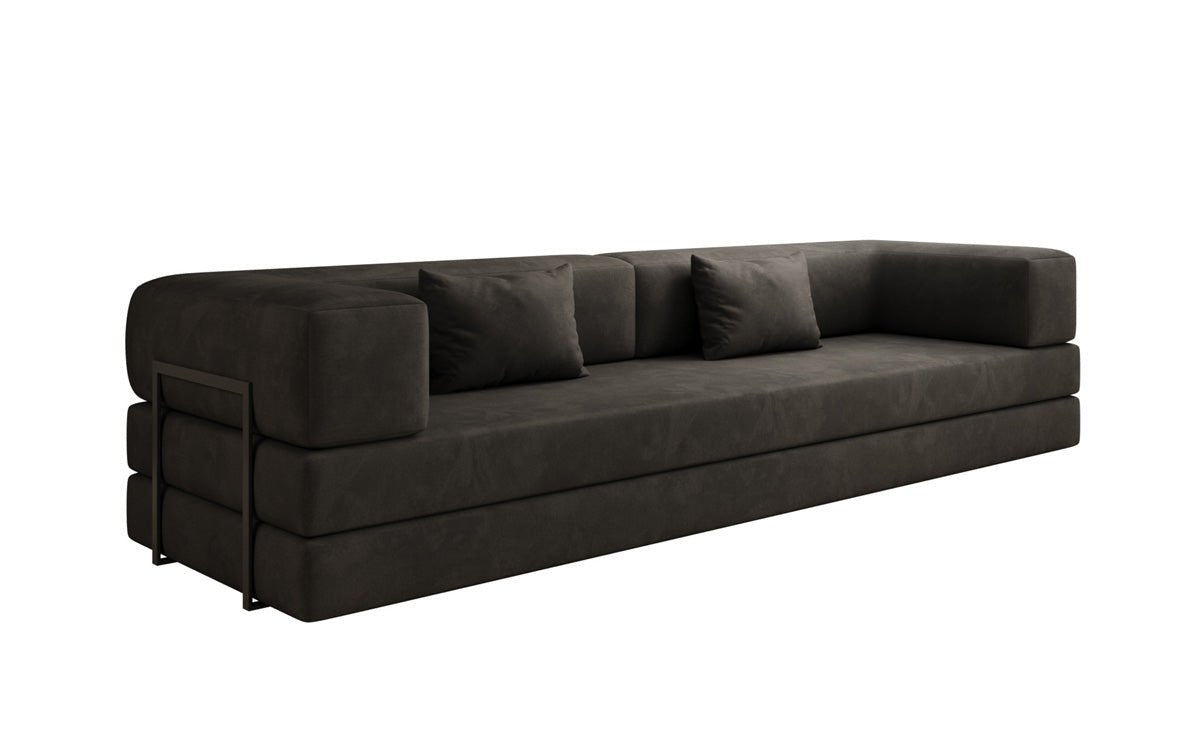 Designer Sofa Lazy 3-zits XXL in fluweel