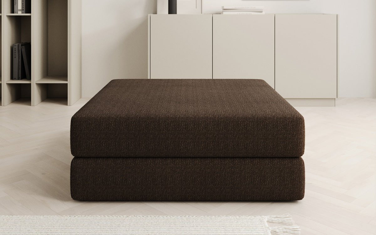 Lazy side stool in Bouclé