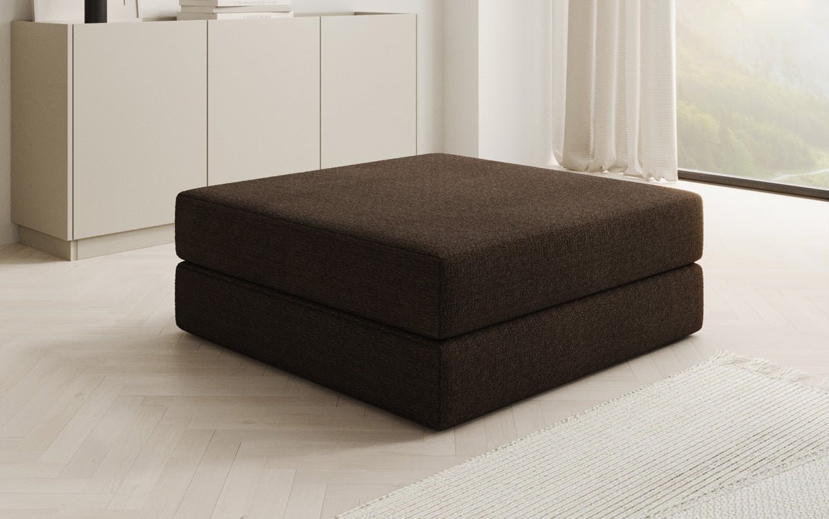 Lazy side stool in Bouclé