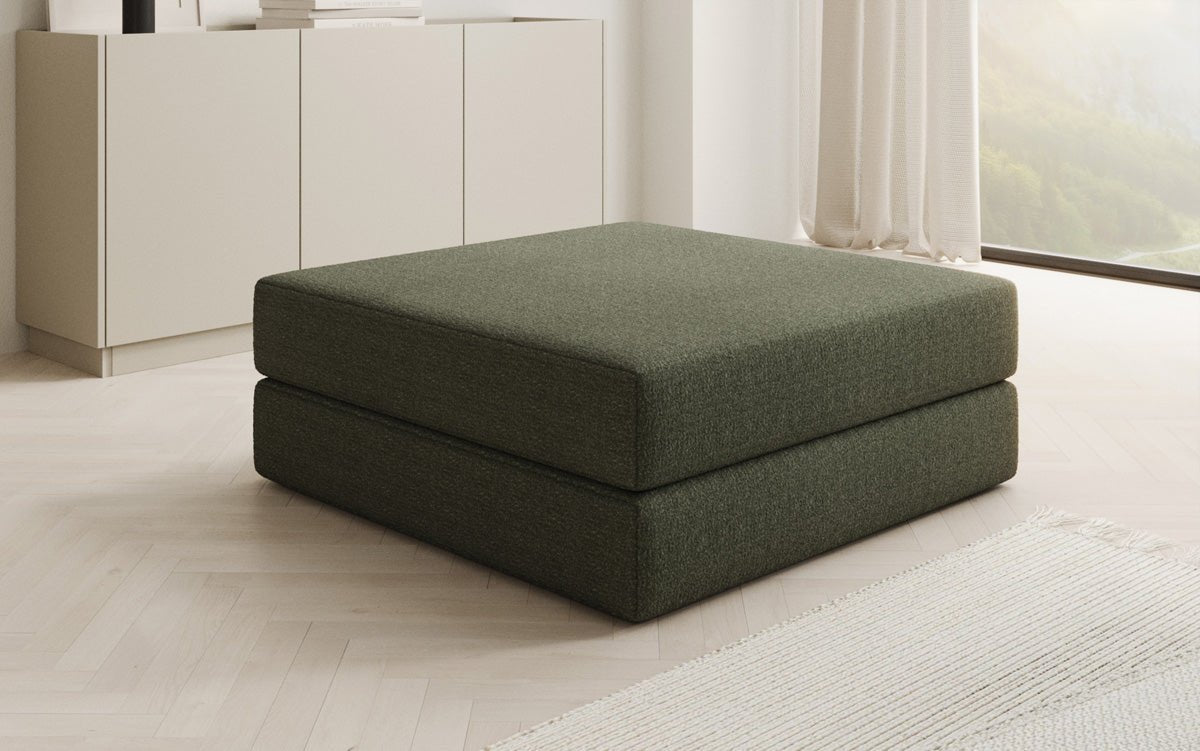 Lazy side stool in Bouclé