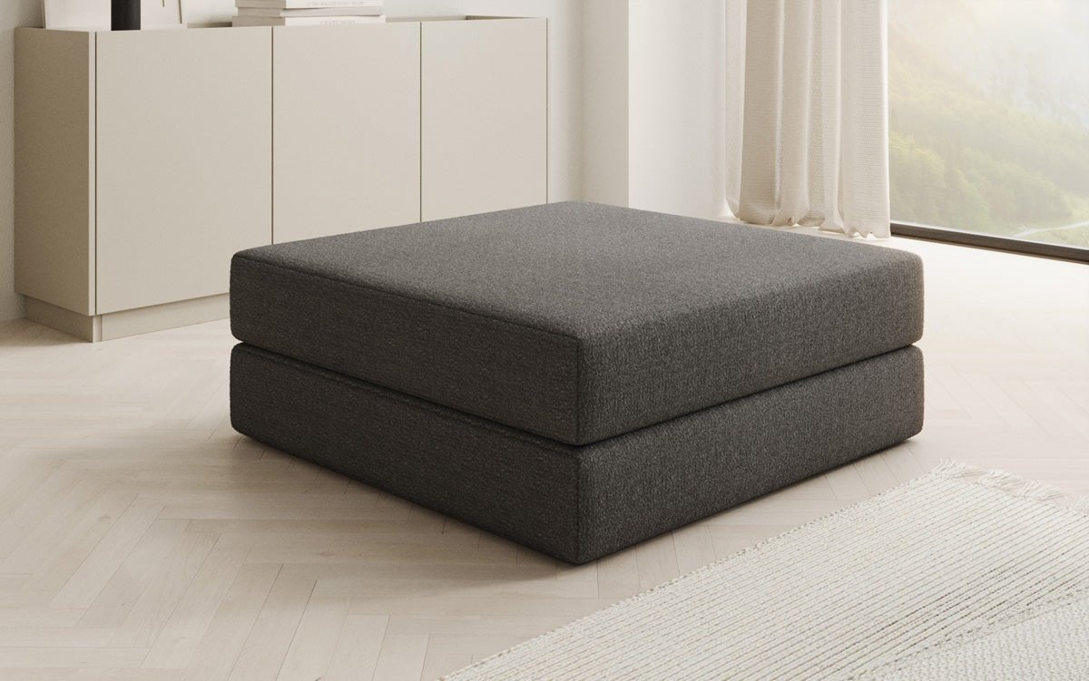 Lazy side stool in Bouclé