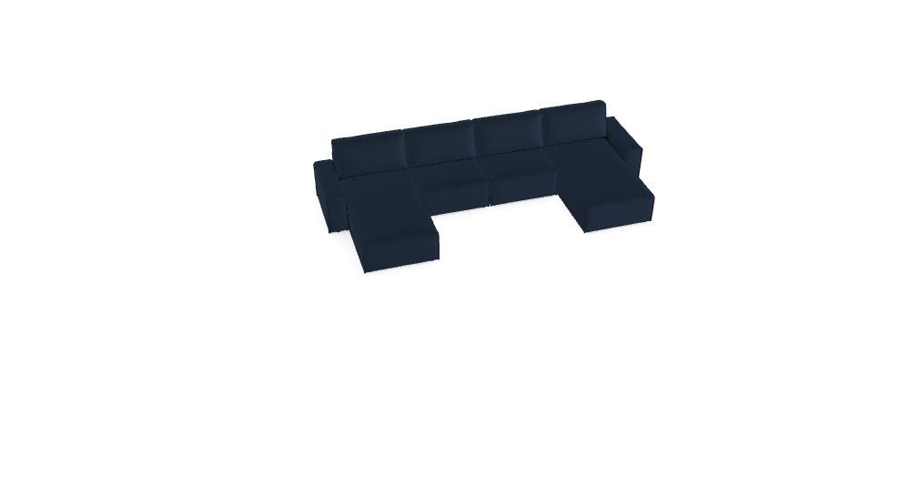 Modulair Sofa Domo - Geconfigureerd Sofa Ref: BMV2ML