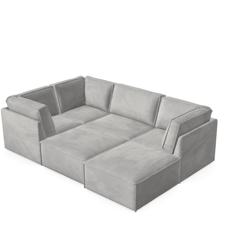 Modulair Sofa Domo - Geconfigureerd Sofa Ref: HXOKGD