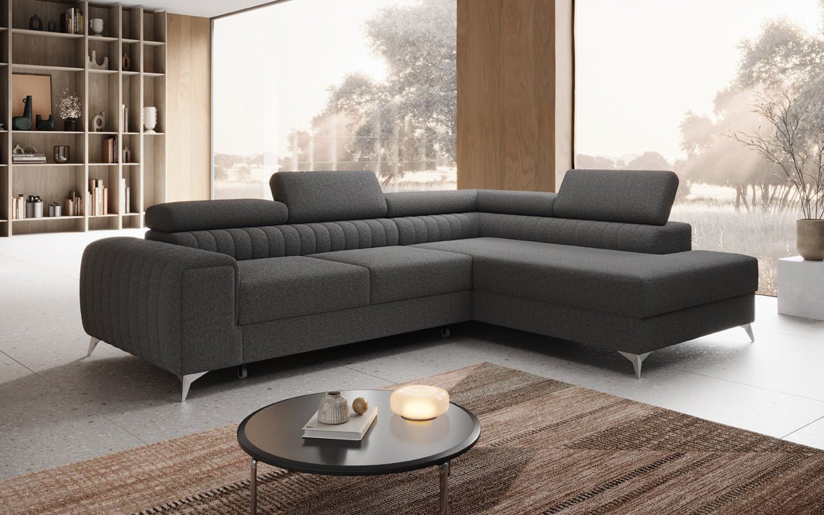 Designerbank Aurea L met slaap- en klapfunctie in Bouclé