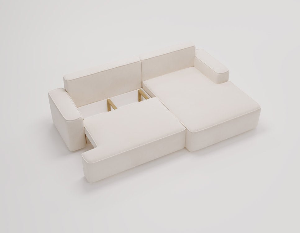 Designer Sofa Fresh Bouclé met slaapfunctie en opbergruimte