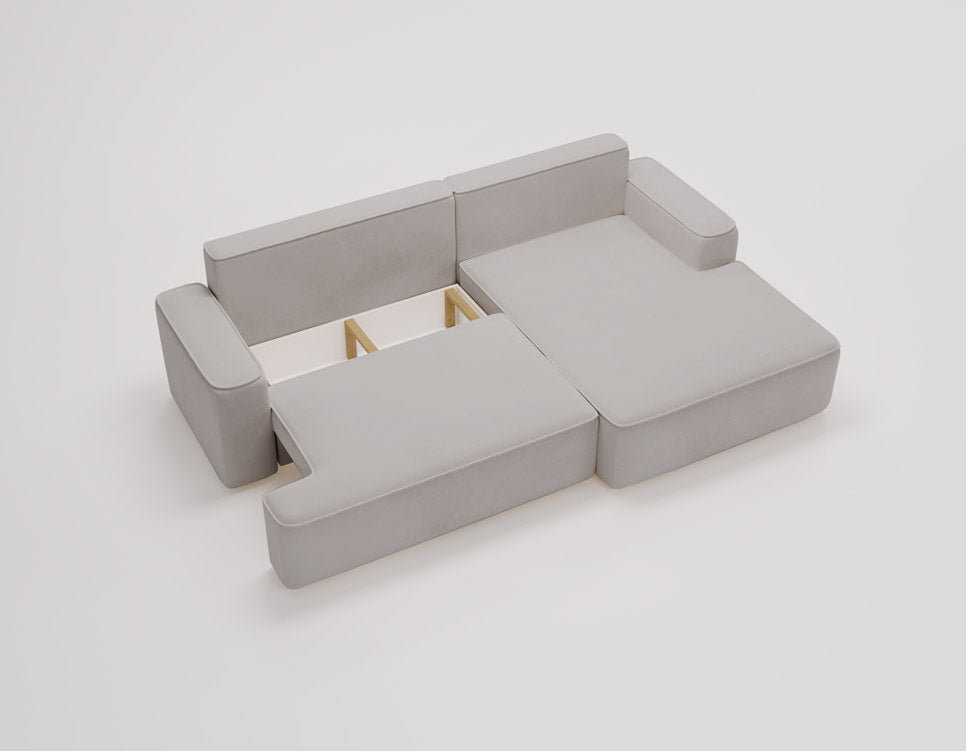 Designer Sofa Fresh Bouclé met slaapfunctie en opbergruimte