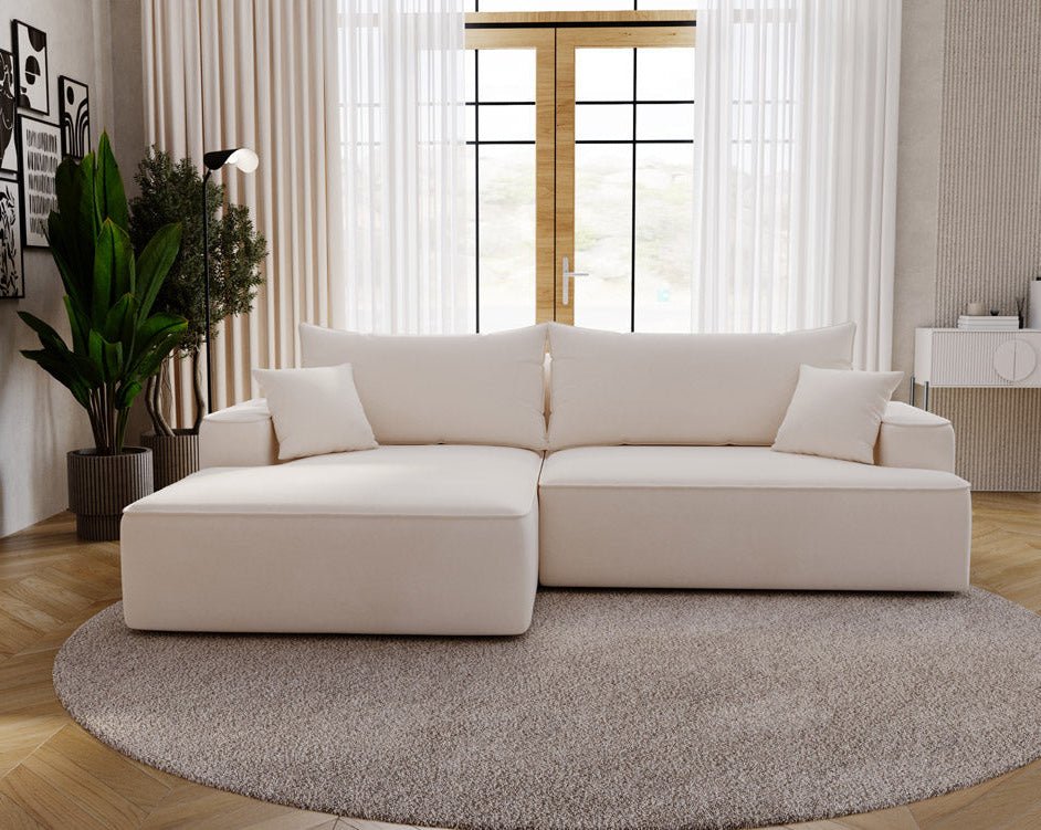 Designer Sofa Fresh Bouclé met slaapfunctie en opbergruimte