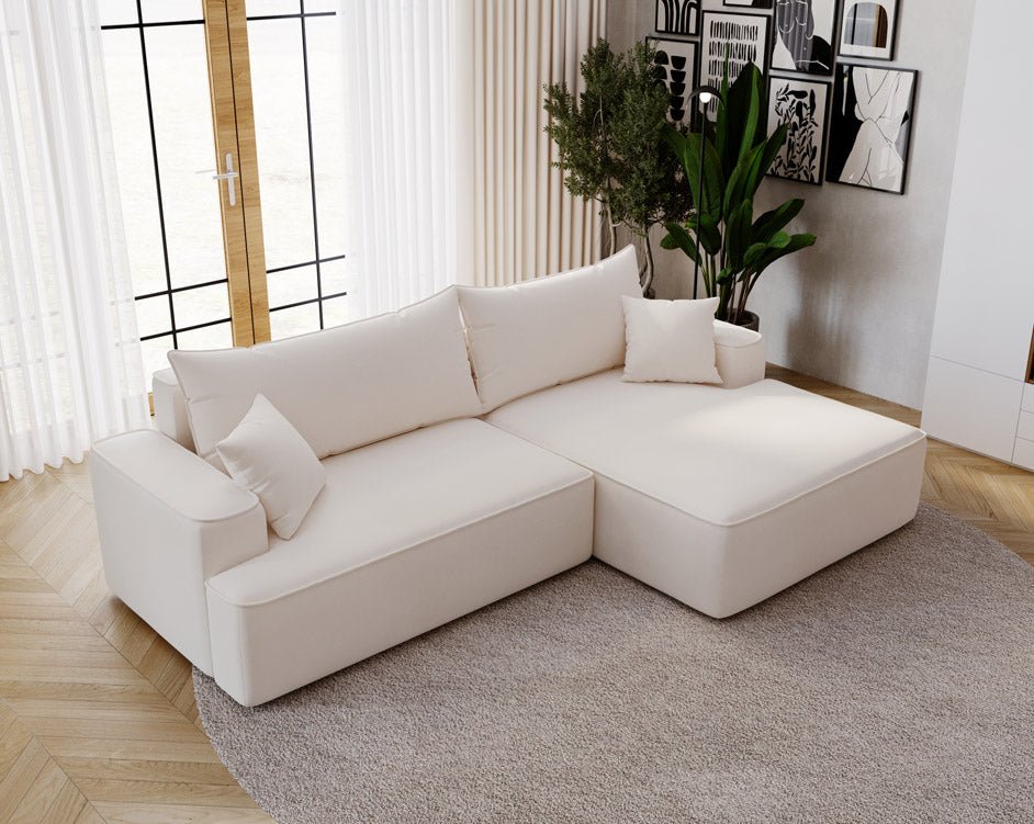 Designer Sofa Fresh Bouclé met slaapfunctie en opbergruimte