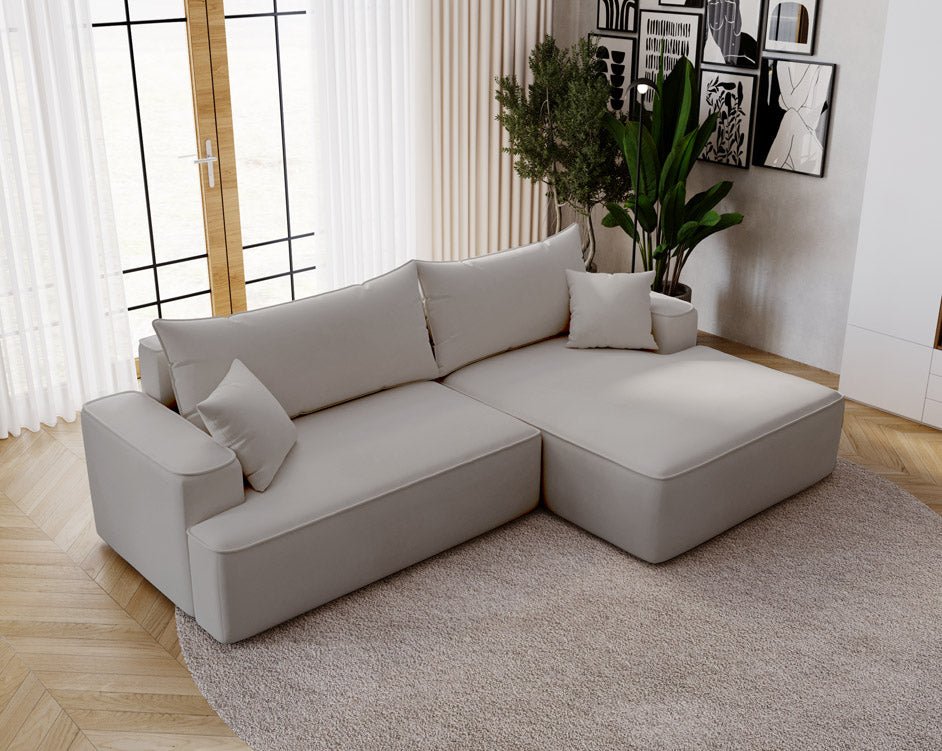 Designer Sofa Fresh Bouclé met slaapfunctie en opbergruimte