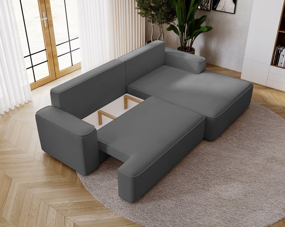 Designer Sofa Fresh Bouclé met slaapfunctie en opbergruimte