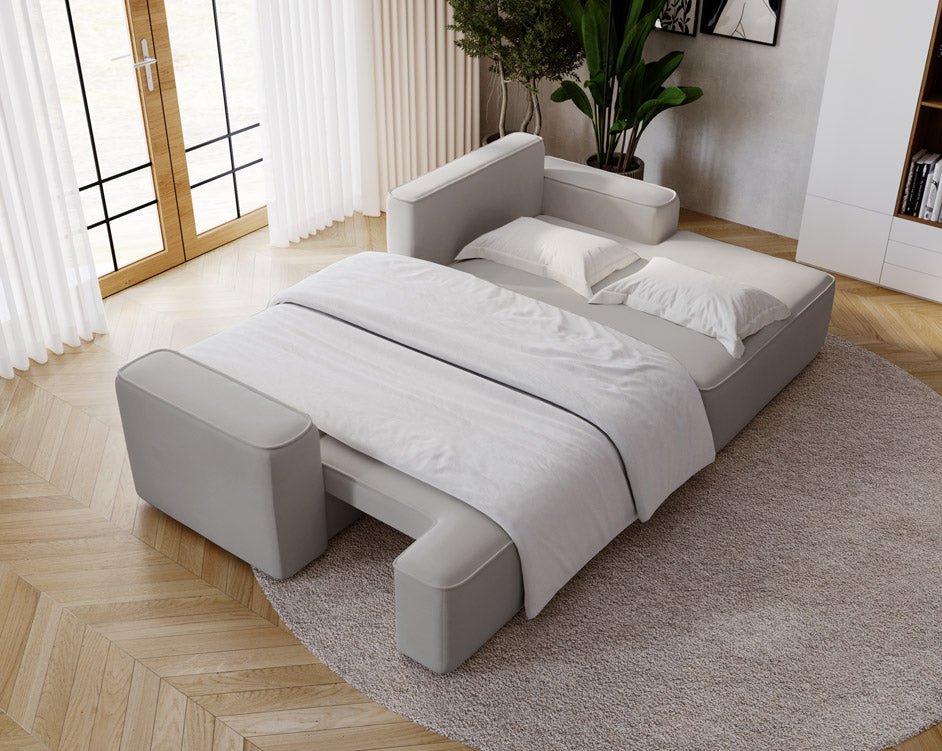 Designer Sofa Fresh Bouclé met slaapfunctie en opbergruimte