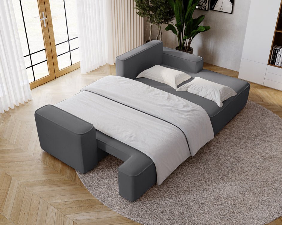 Designer Sofa Fresh Bouclé met slaapfunctie en opbergruimte