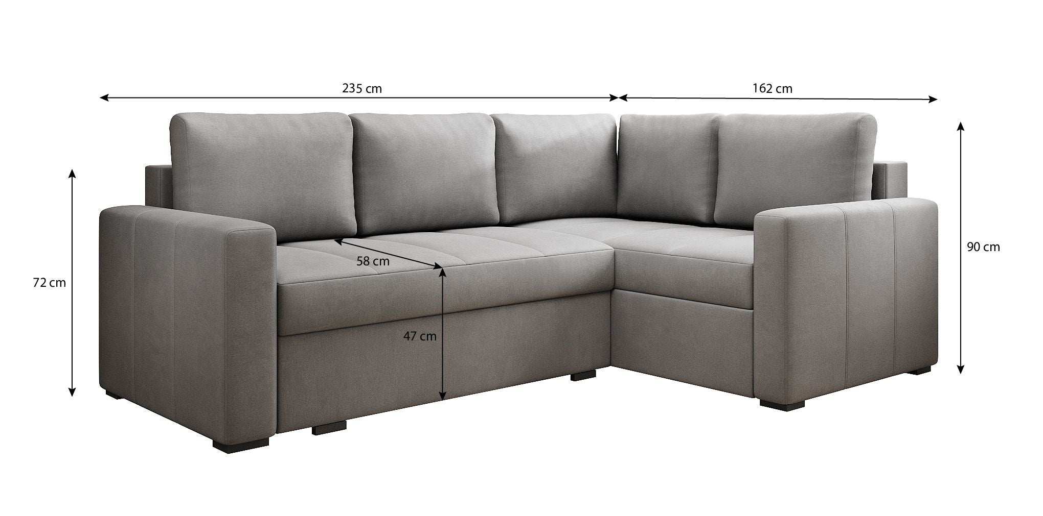 Designer Sofa Cortino met slaapfunctie en opbergruimte