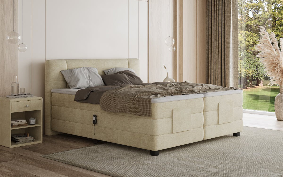 Boxspringbed Noela Fluweel elektrisch verstelbaar