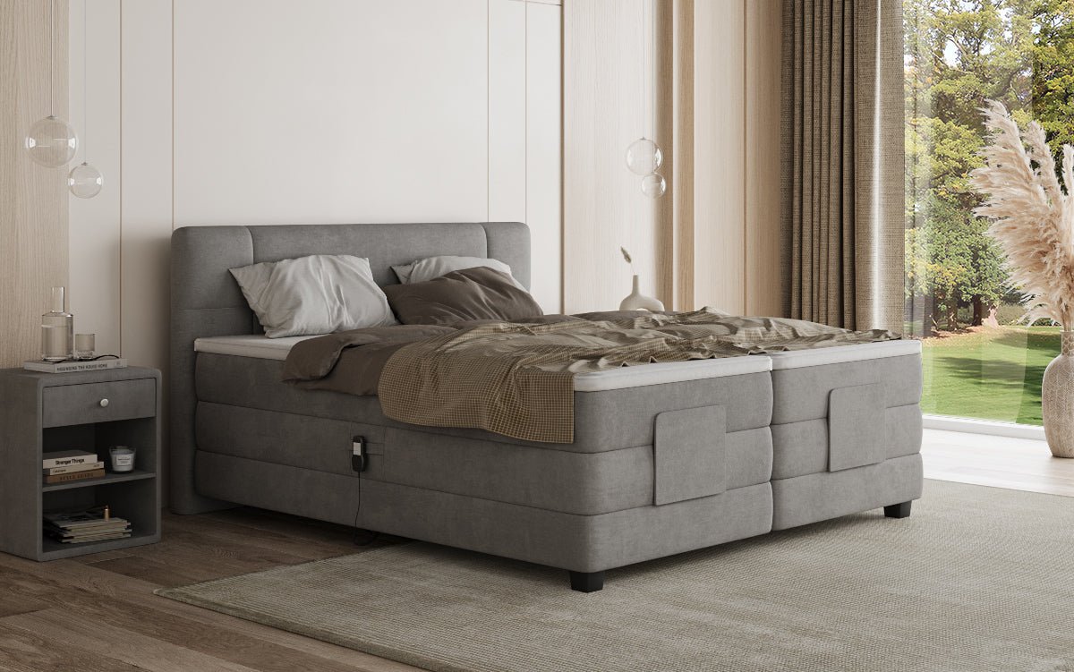 Boxspringbed Noela Fluweel elektrisch verstelbaar