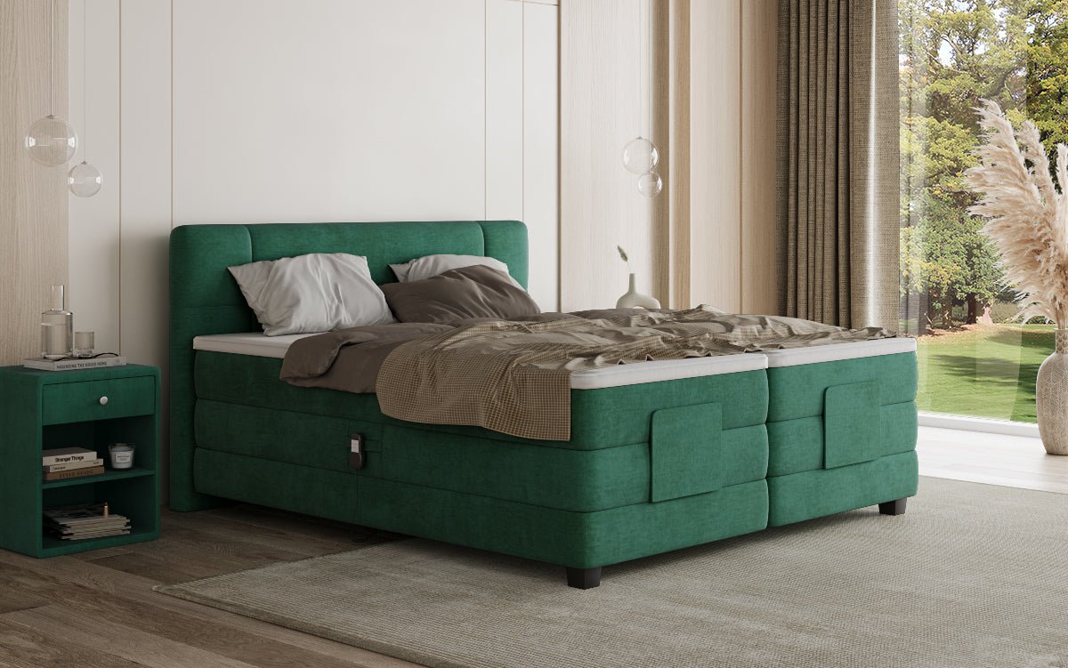Boxspringbed Noela Fluweel elektrisch verstelbaar