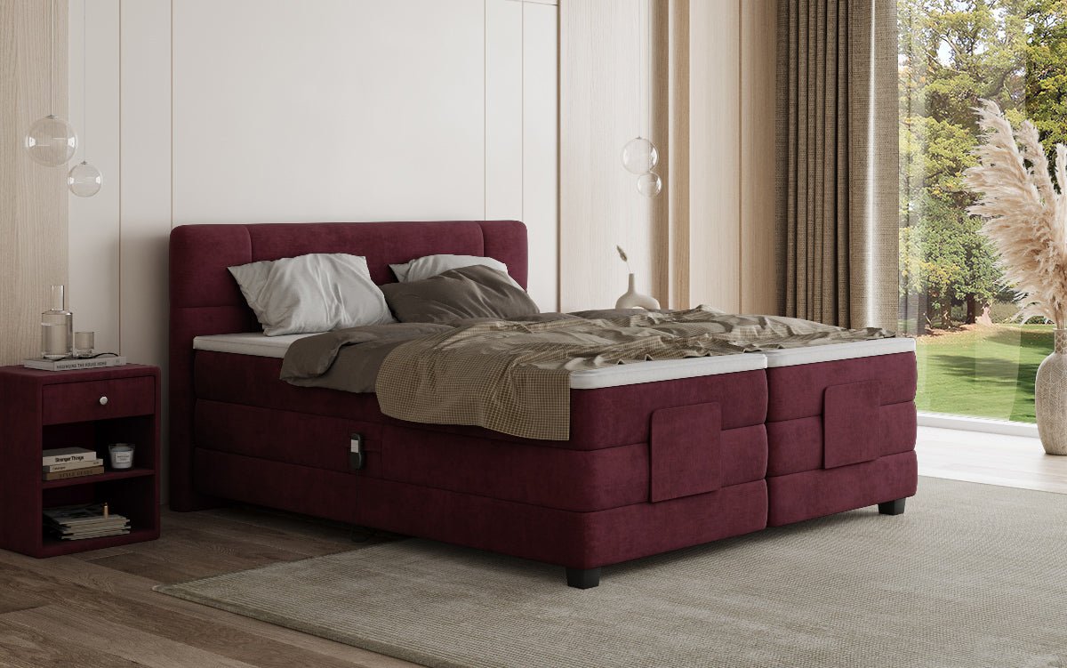 Boxspringbed Noela Fluweel elektrisch verstelbaar