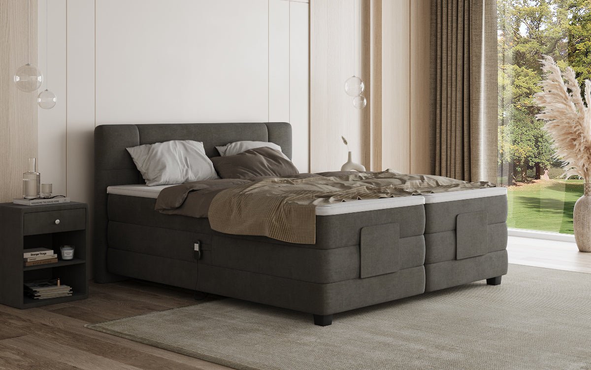 Boxspringbed Noela Fluweel elektrisch verstelbaar