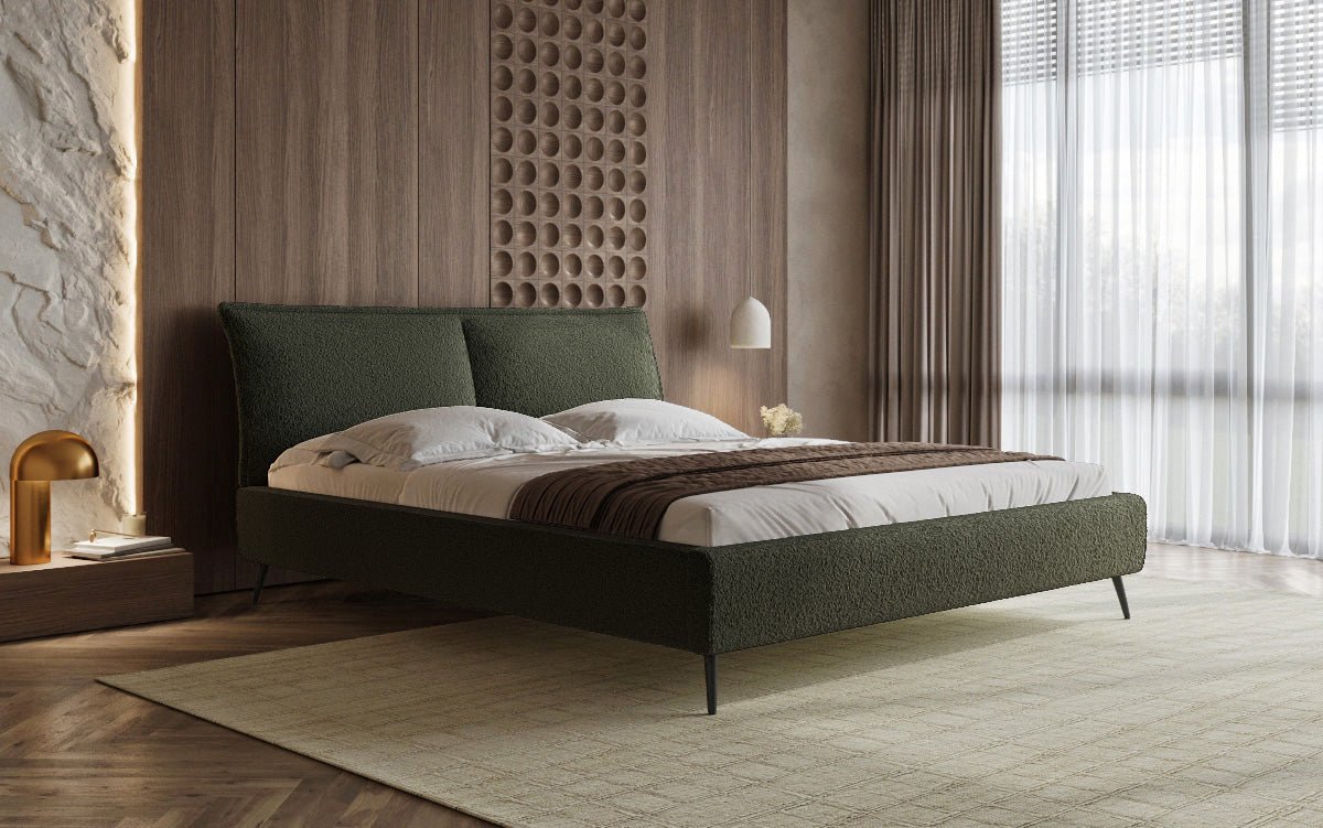 Designer Polsterbett Zoe Bouclé met opbergruimte