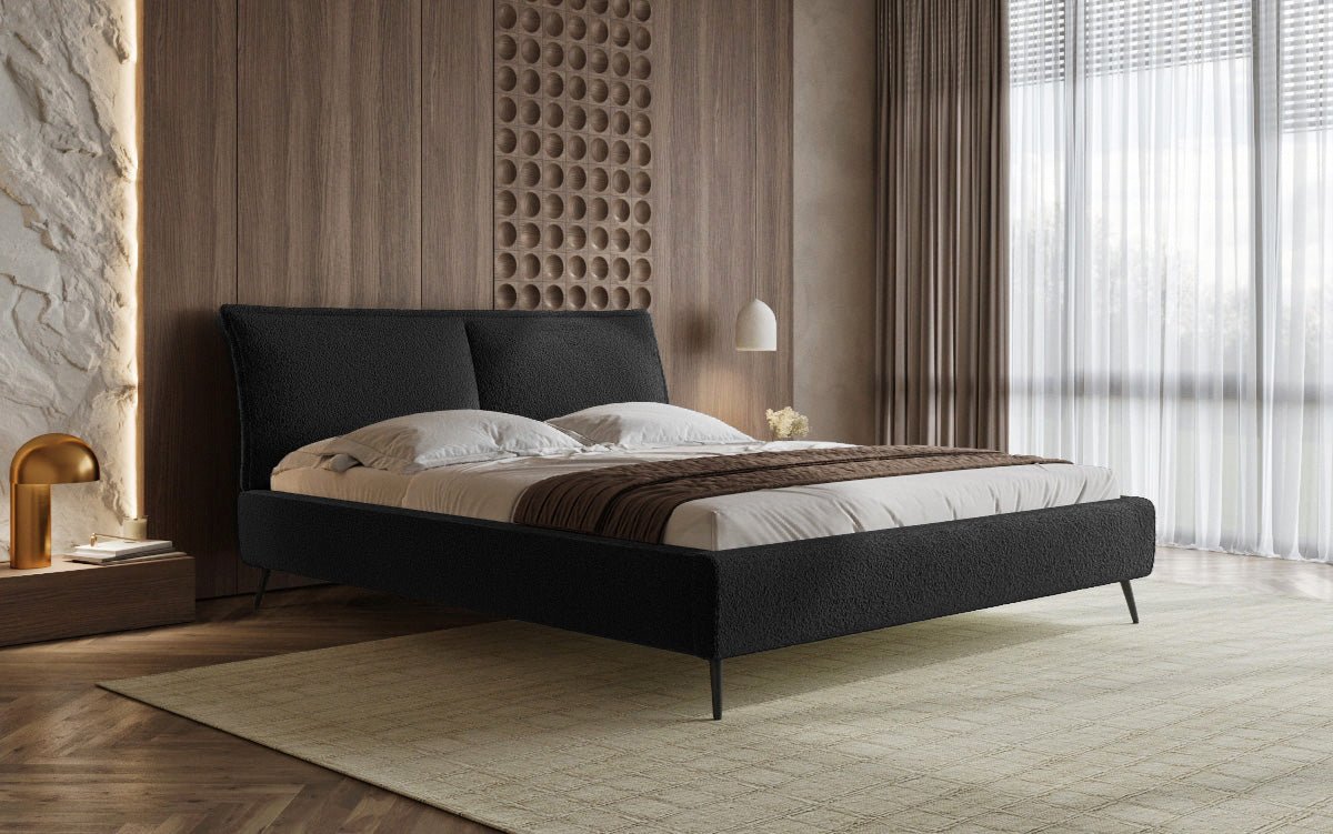 Designer Polsterbett Zoe Bouclé met opbergruimte