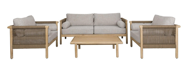 Outdoor-banken Orivo Oasis (sofa + Coffee Table + 2 Lounge Chair ) – van Stof in Beige