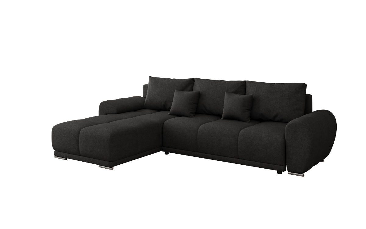 Designersofa Leni L met slaap- en klapfunctie in Stof