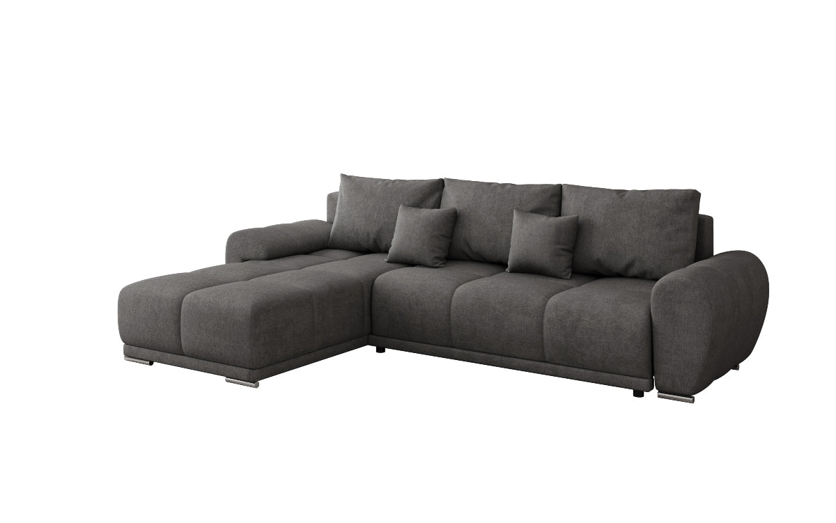 Designersofa Leni L met slaap- en klapfunctie in Stof