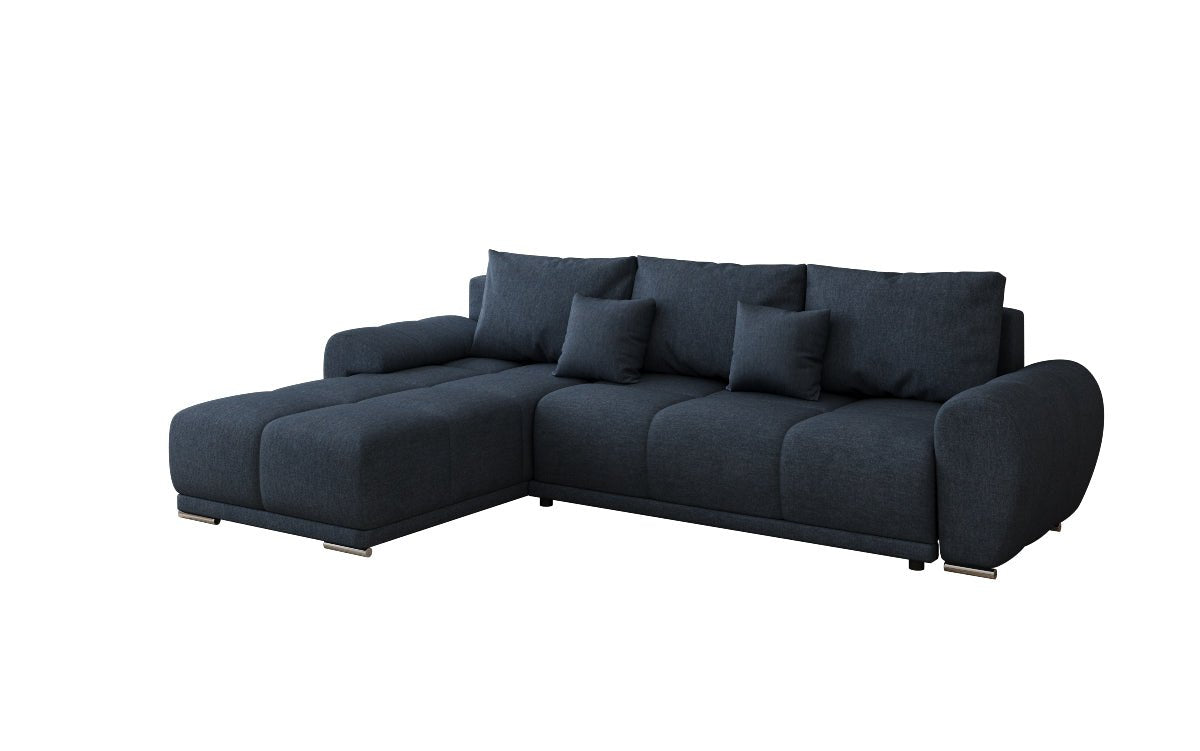 Designersofa Leni L met slaap- en klapfunctie in Stof