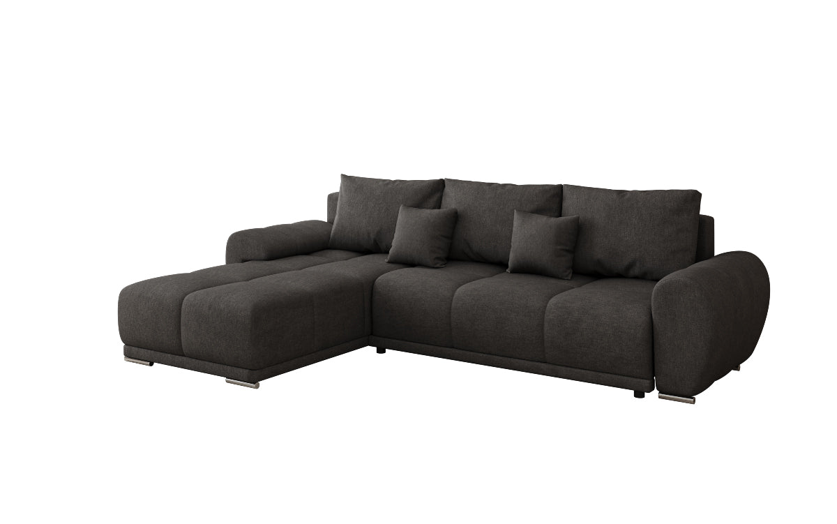 Designersofa Leni L met slaap- en klapfunctie in Stof