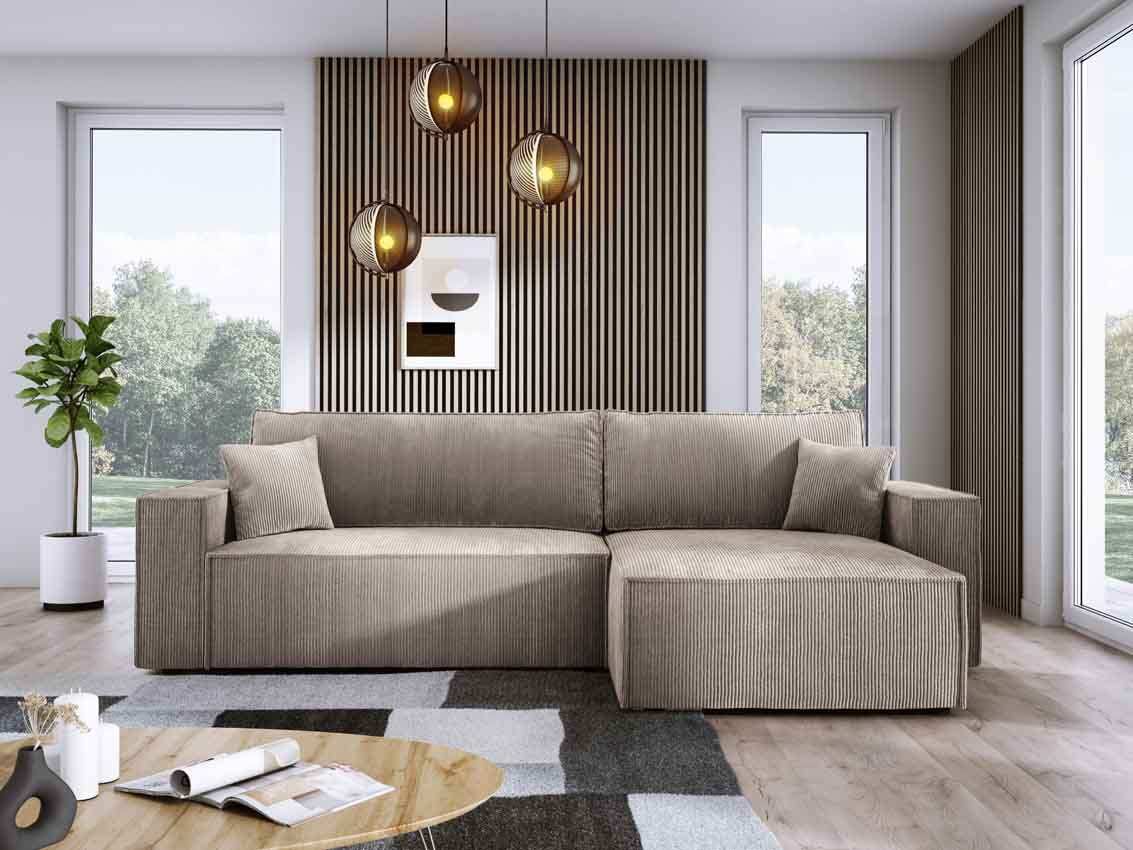 Designer Sofa Velanova mit Schlaffunktion und Stauraum