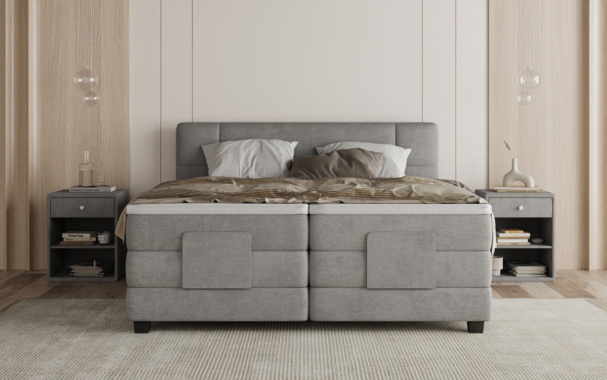 Boxspringbed Noela Fluweel elektrisch verstelbaar