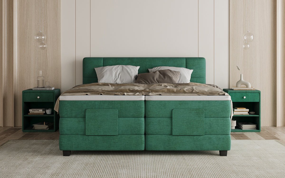 Boxspringbed Noela Fluweel elektrisch verstelbaar