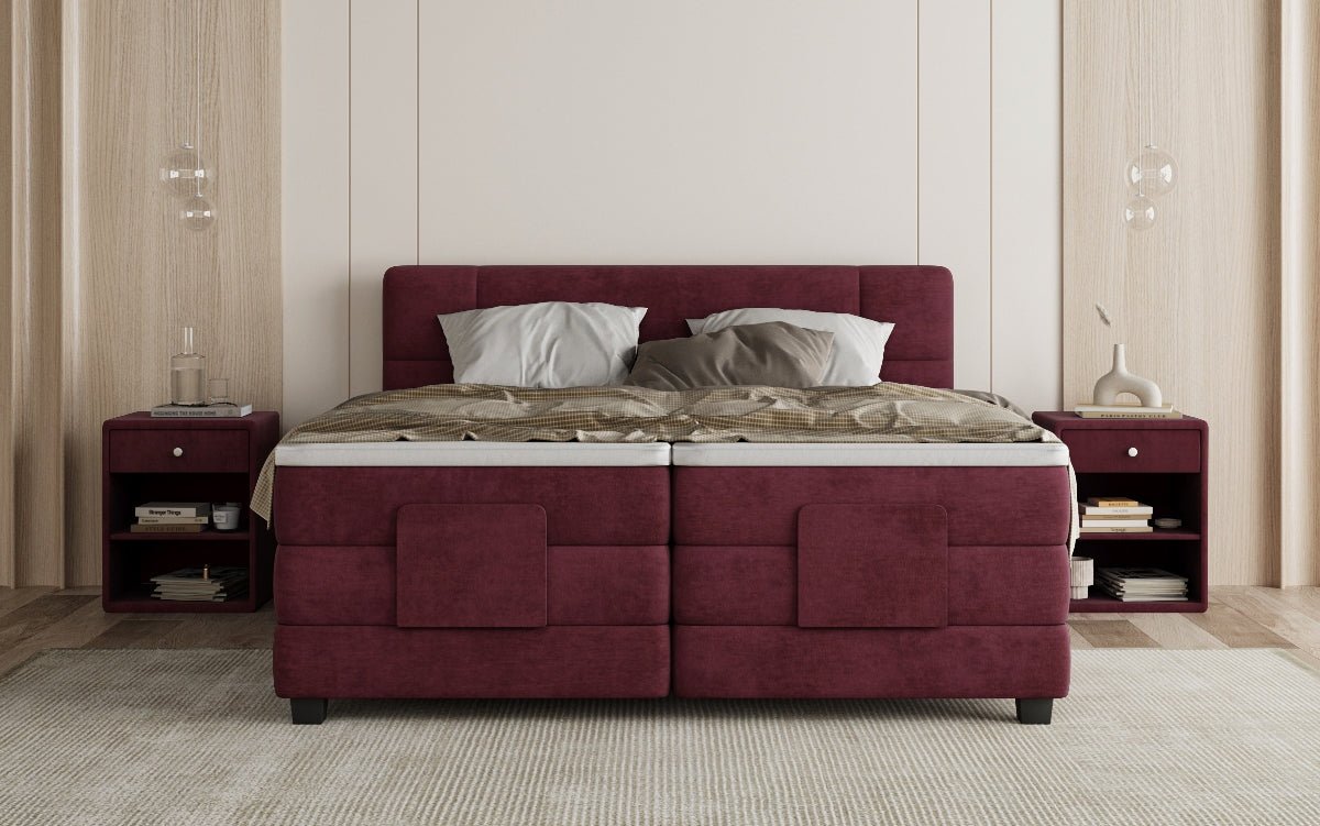Boxspringbed Noela Fluweel elektrisch verstelbaar
