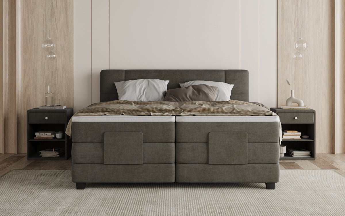 Boxspringbed Noela Fluweel elektrisch verstelbaar