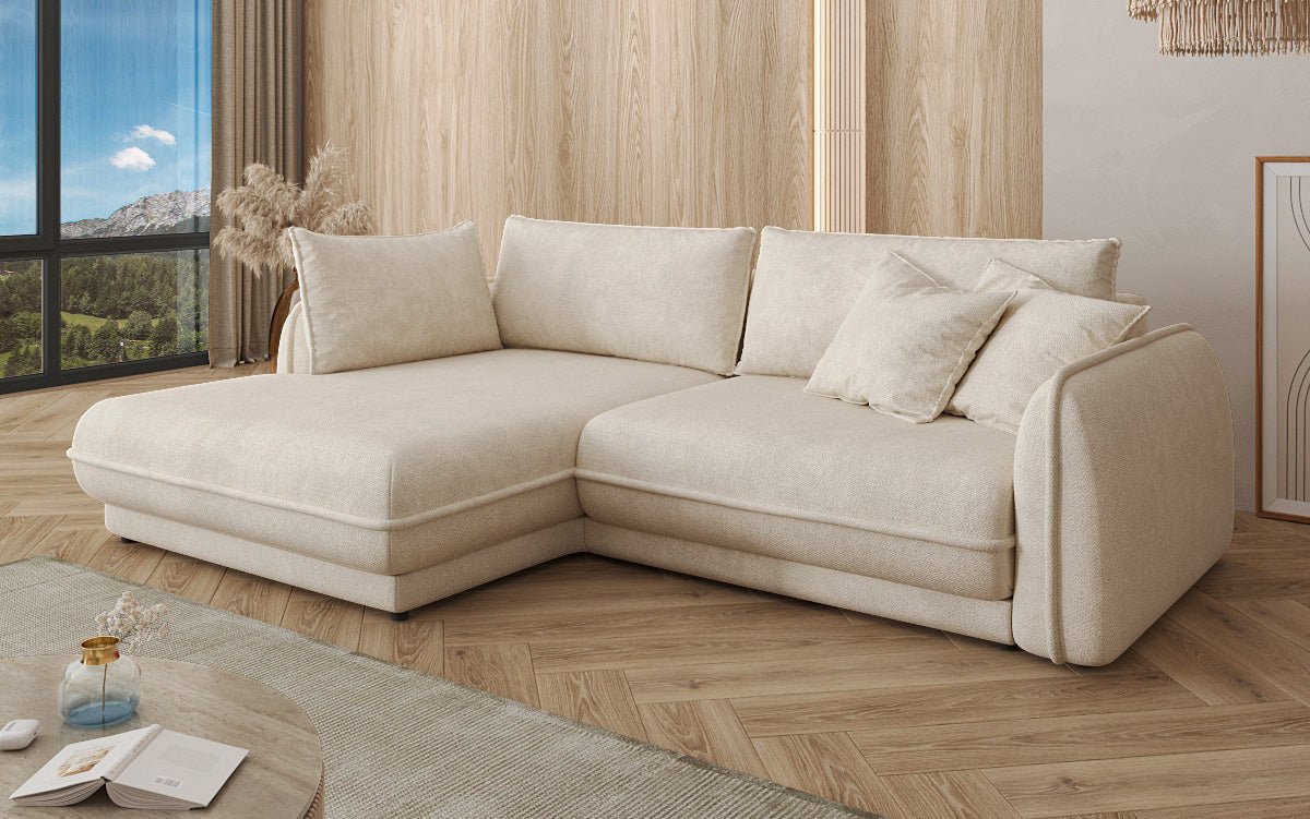 Designer Sofa Mojave II Stof met slaapfunctie en opbergruimte