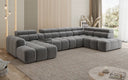 Designersofa woonlandschap Mia met elektrische zitverlenging in Chenille