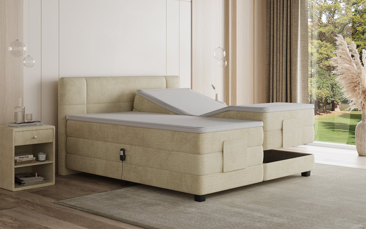 Boxspringbed Noela Fluweel elektrisch verstelbaar