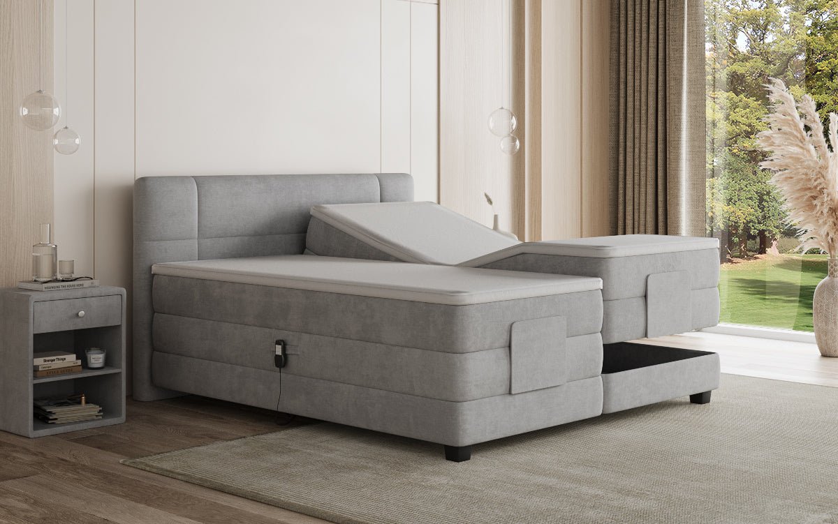 Boxspringbed Noela Fluweel elektrisch verstelbaar