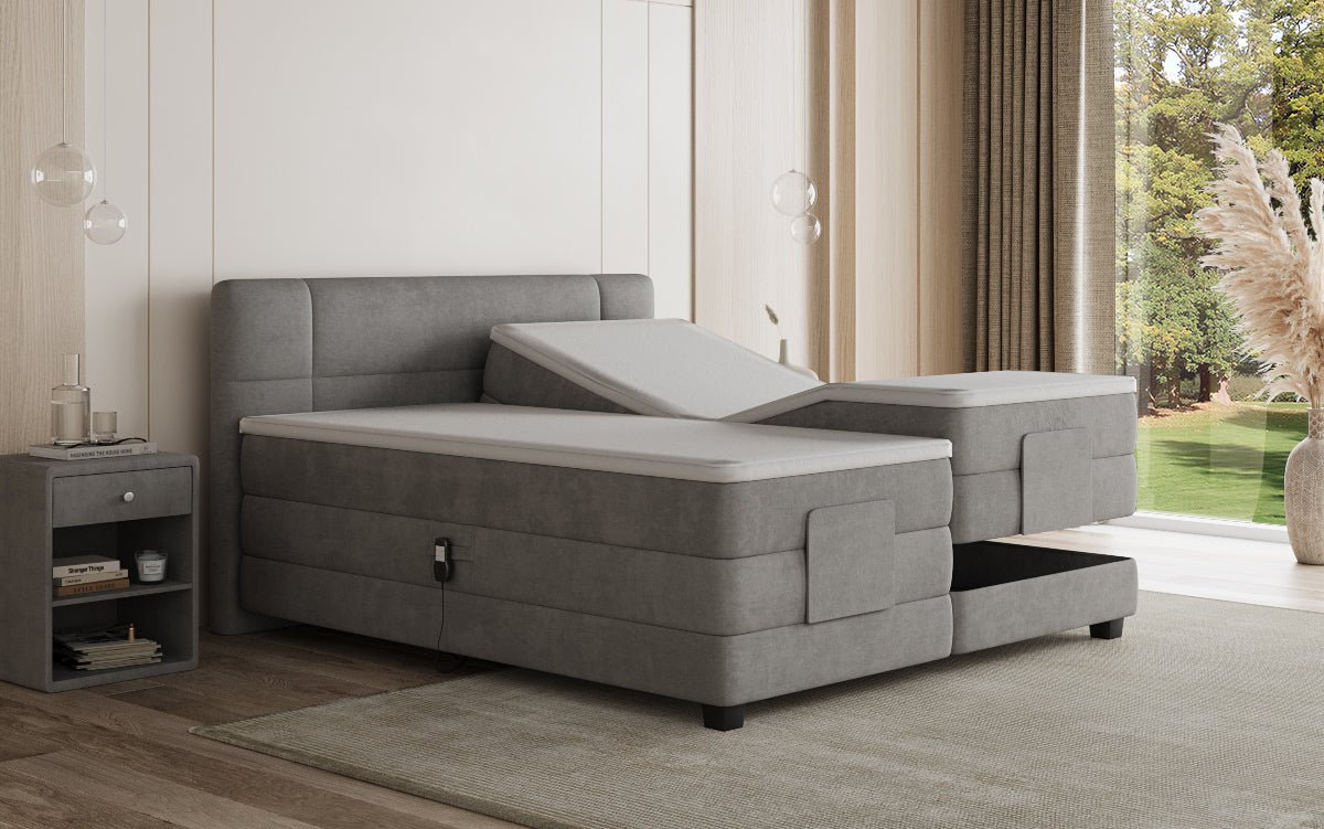 Boxspringbed Noela Fluweel elektrisch verstelbaar