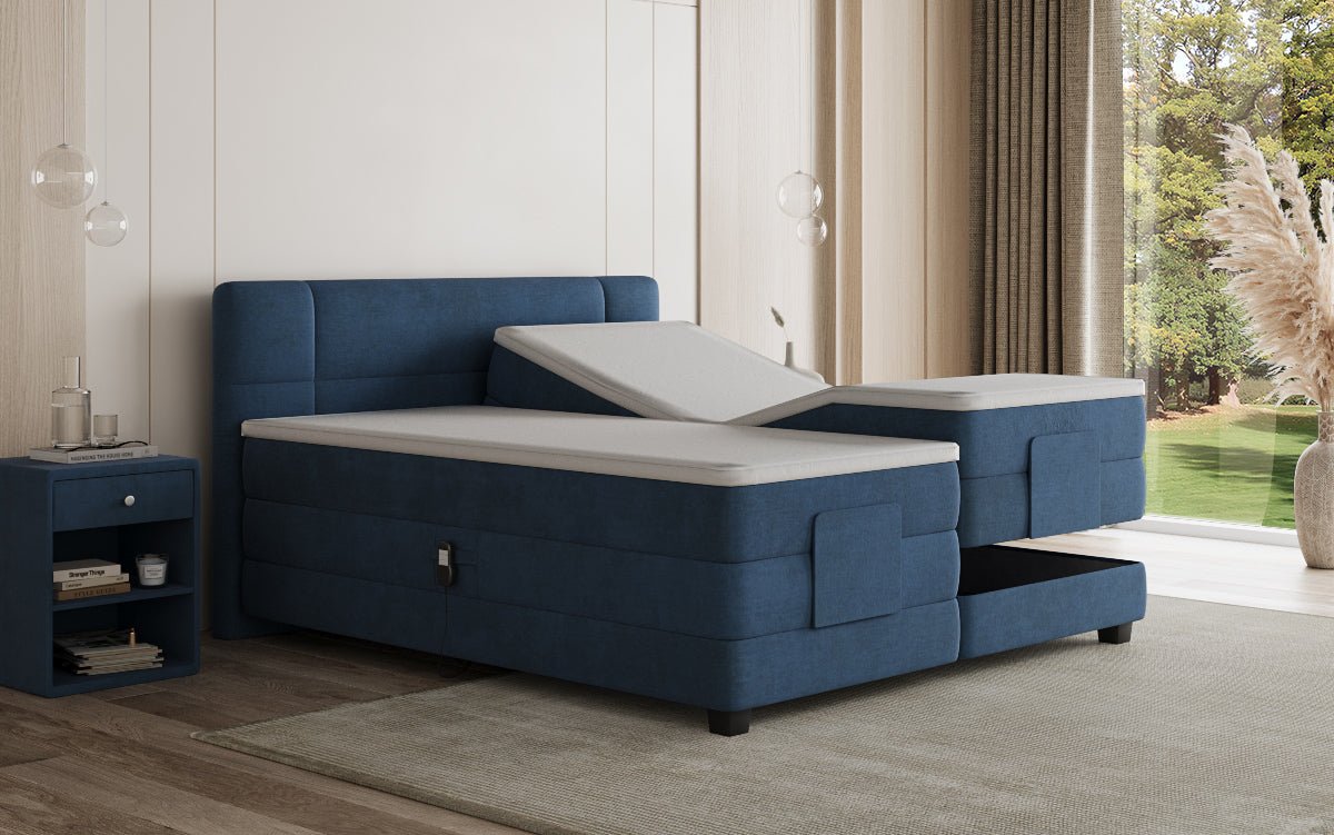 Boxspringbed Noela Fluweel elektrisch verstelbaar