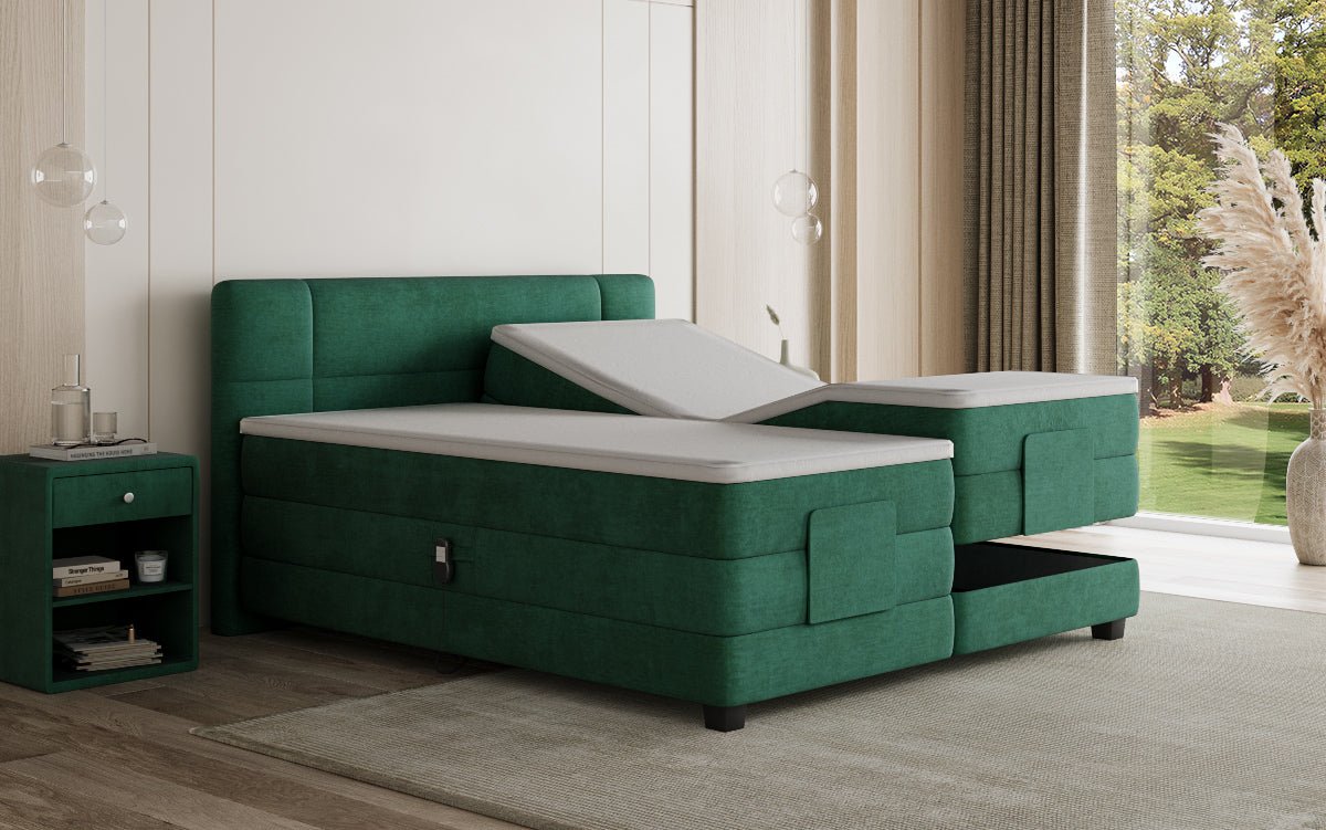 Boxspringbed Noela Fluweel elektrisch verstelbaar