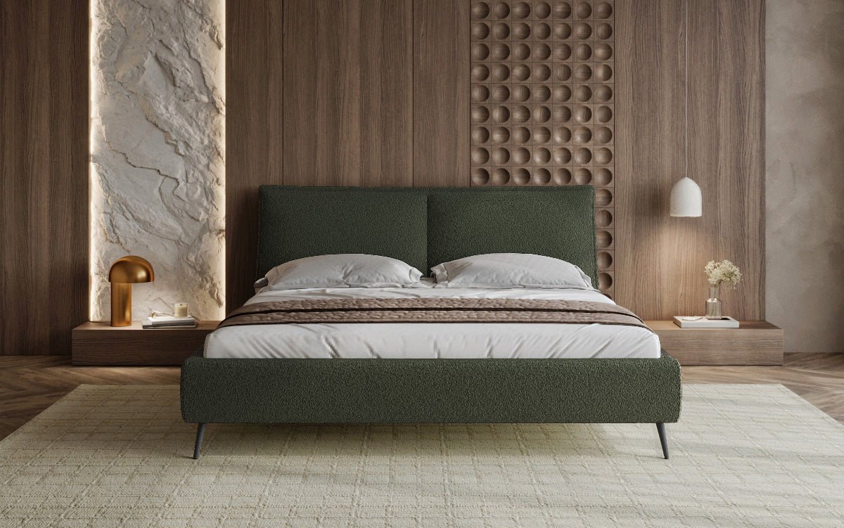 Designer Polsterbett Zoe Bouclé met opbergruimte