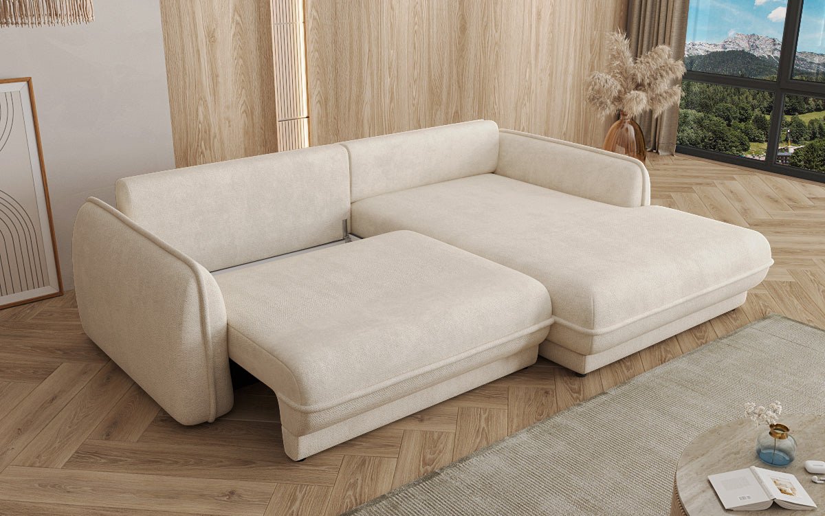 Designer Sofa Mojave II Stof met slaapfunctie en opbergruimte